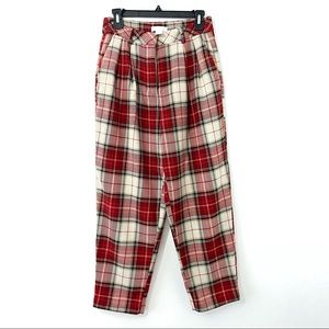 Red Plaid Trousers